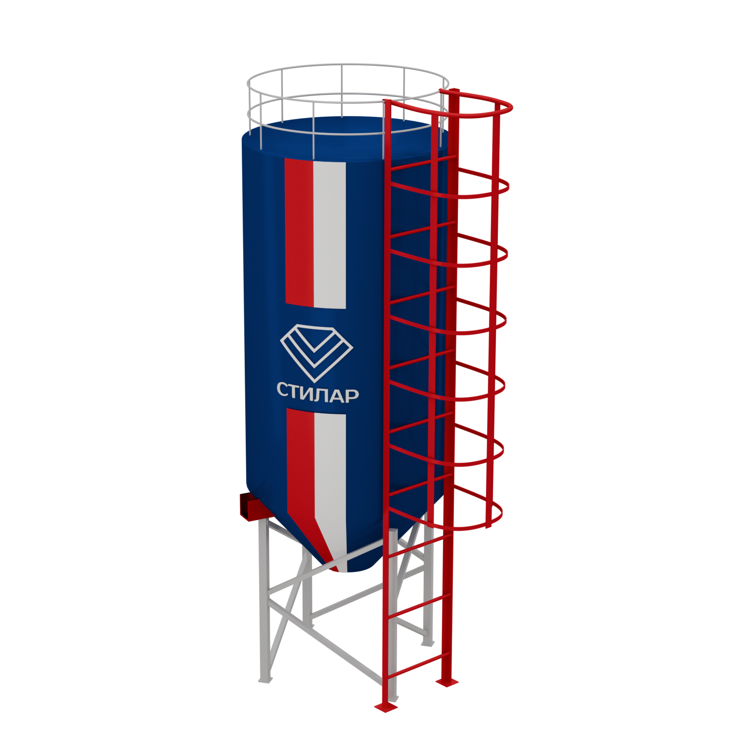 Цельносварный силос для комбикорма 50 м³ от производителя
